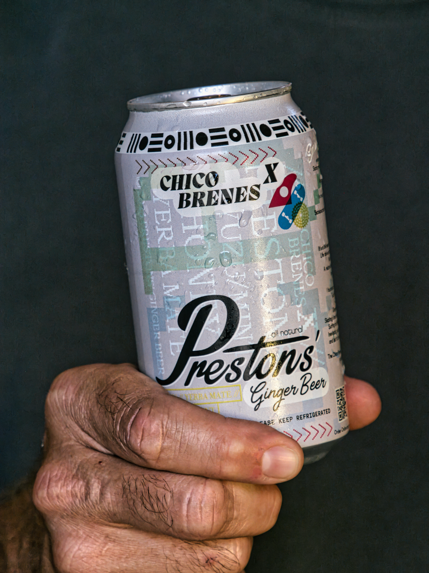 Non Alcoholic, ginger beer blended with yerba mate, yuzu, mint and honey